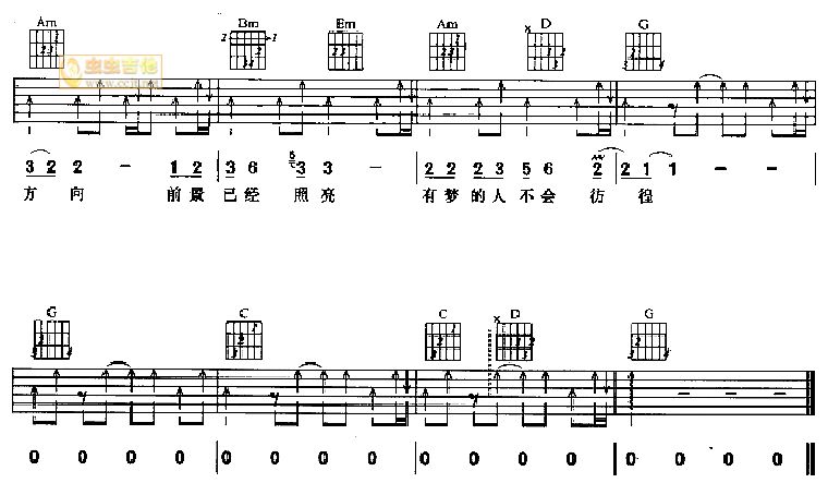 《有梦的人吉他谱》_任贤齐_吉他图片谱4张 图4