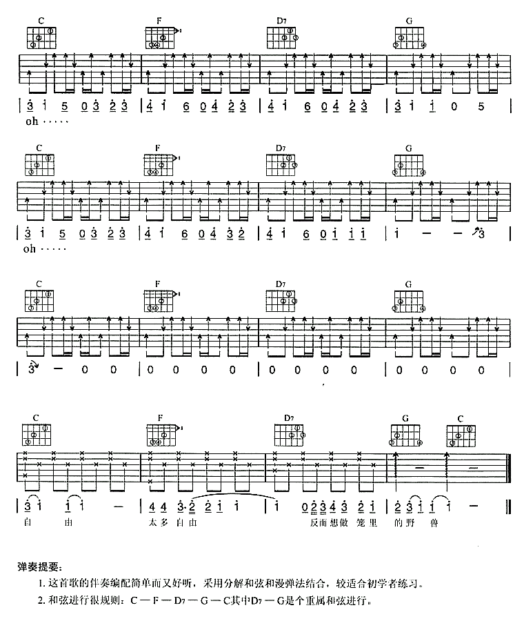 《反而吉他谱》_柯以柔_吉他图片谱3张 图3