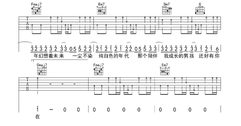 《难舍难分吉他谱》_谭咏麟_吉他图片谱4张 图4