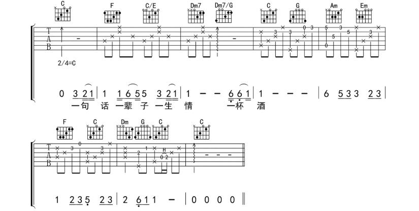 《朋友吉他谱》_周华健_G调_吉他图片谱4张 图4