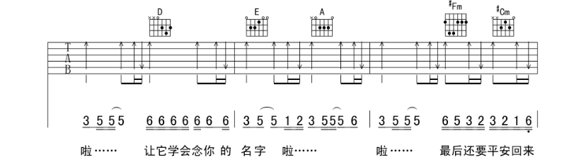 《亲亲我的宝贝吉他谱》_周华健_G调_吉他图片谱5张 图4