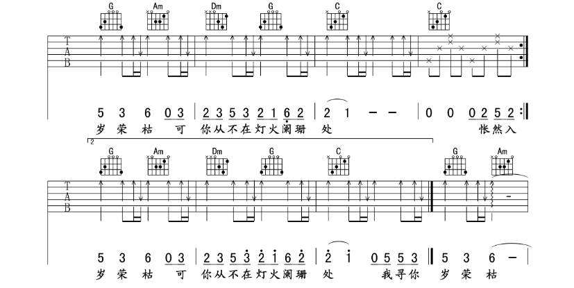 《千百度吉他谱》_许嵩_E调_吉他图片谱4张 图4