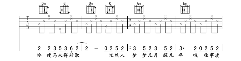 《千百度吉他谱》_许嵩_E调_吉他图片谱4张 图2