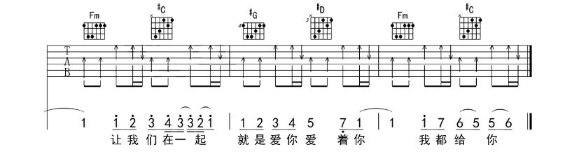 《就是爱你吉他谱》_陶喆_G调_吉他图片谱6张 图6