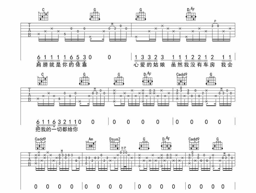 《一个歌手的情书吉他谱》_周三_G调_吉他图片谱9张 图5