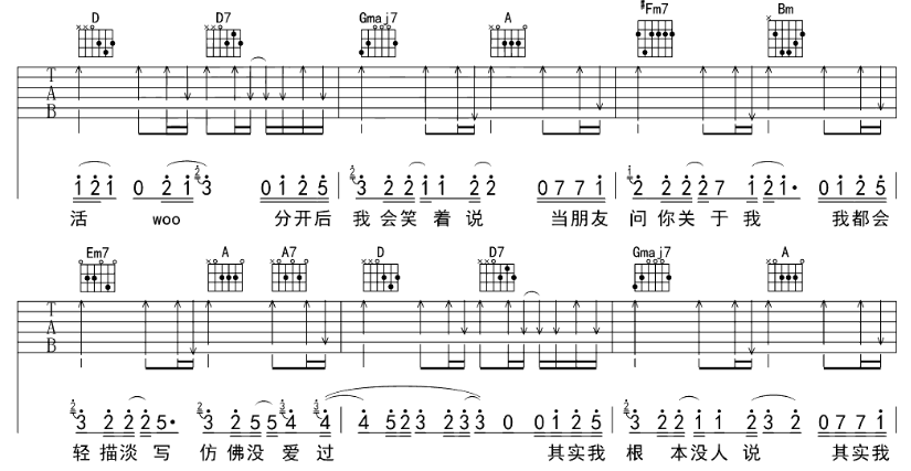 《其实吉他谱》_薛之谦_B调_吉他图片谱7张 图6