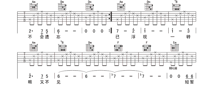 《假如爱有天意吉他谱》_李健_F调_吉他图片谱6张 图4