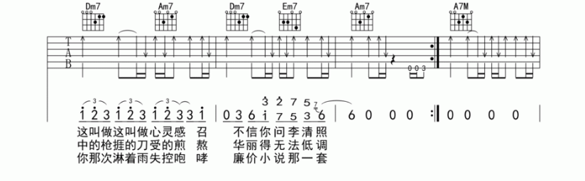 《喜剧之王吉他谱》_李荣浩_吉他图片谱5张 图2