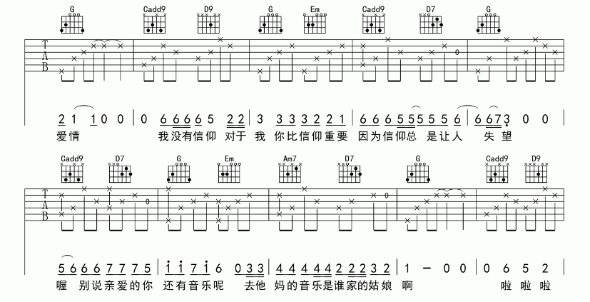 《年年吉他谱》_Zic子晨_G调_吉他图片谱6张 图2