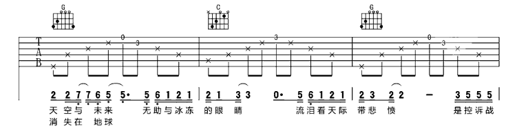 《amani吉他谱》_BEYOND_C调_吉他图片谱6张 图2