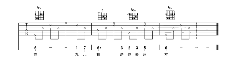 《九儿吉他谱》_胡莎莎_D调_吉他图片谱4张 图4