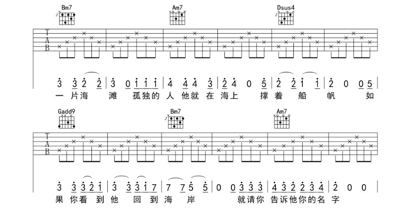 《莉莉安吉他谱》_宋冬野_G调_吉他图片谱5张 图4