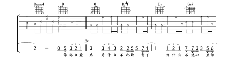 《你那么爱她吉他谱》_李圣杰_吉他图片谱3张 图2