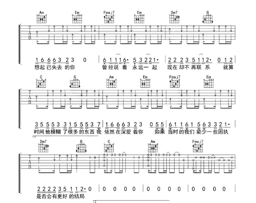 《凌晨三点吉他谱》_陈硕子_吉他图片谱6张 图3