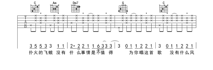 《有何不可吉他谱》_许嵩_C调_吉他图片谱6张 图4