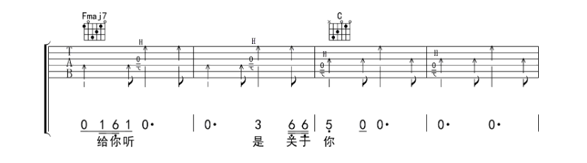 《想着你吉他谱》_郭顶_C调_吉他图片谱6张 图2
