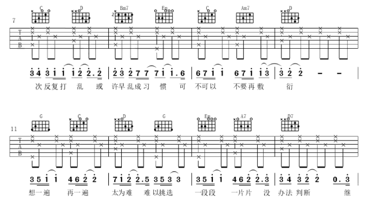 《爱情进化论吉他谱》_胡夏_G调_吉他图片谱4张 图2