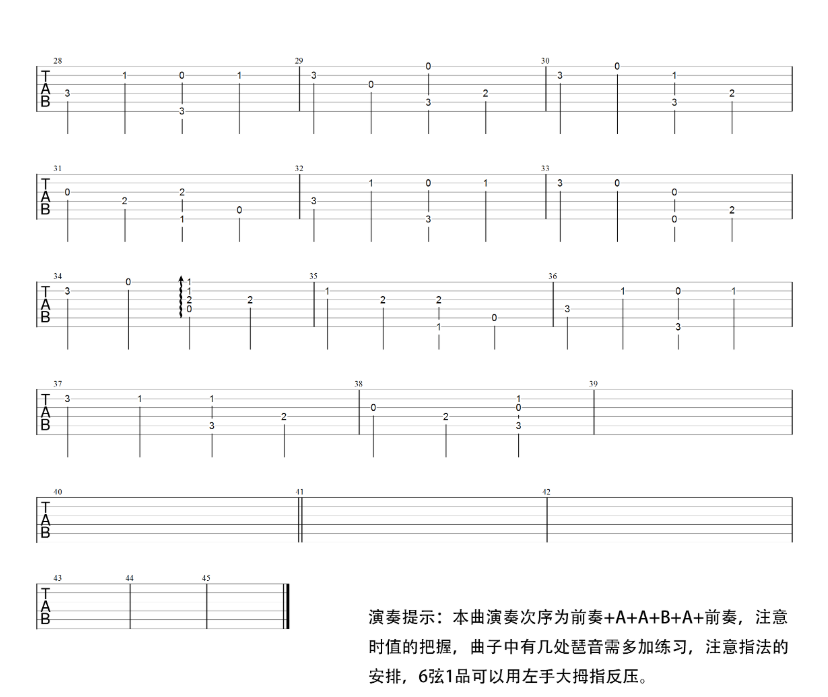 《雪之梦吉他谱》_轻音乐_吉他图片谱3张 图3