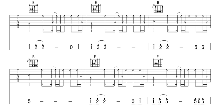 《世外桃源吉他谱》_许巍_E调_吉他图片谱7张 图2