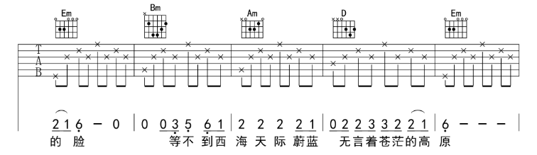 《西海情歌吉他谱》_刀郎_G调_吉他图片谱8张 图2