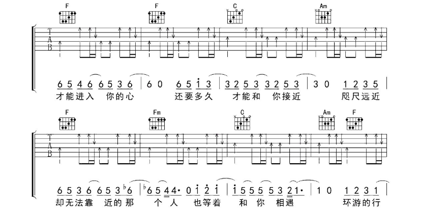 《水星记吉他谱》_郭顶_C调_吉他图片谱7张 图4