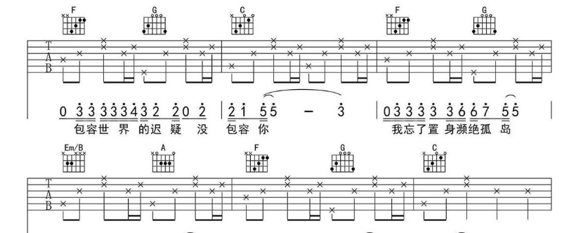 《奇妙能力歌吉他谱》_陈粒_吉他图片谱5张 图4