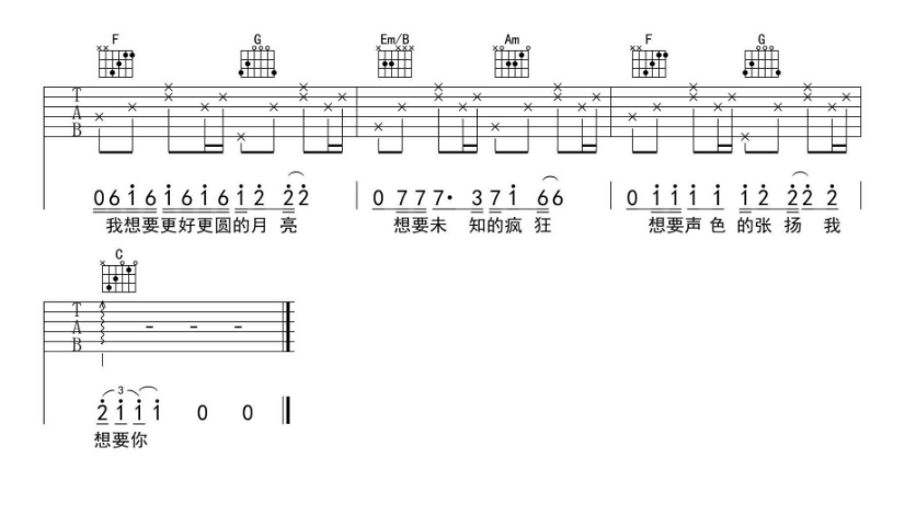《奇妙能力歌吉他谱》_陈粒_吉他图片谱5张 图5