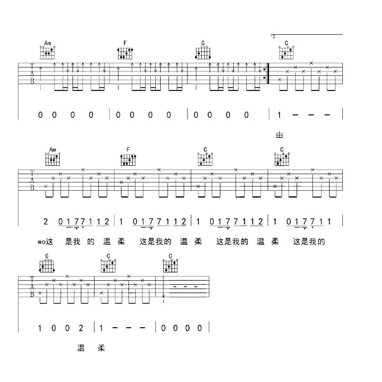 《温柔吉他谱》_蔡琴_吉他图片谱5张 图5