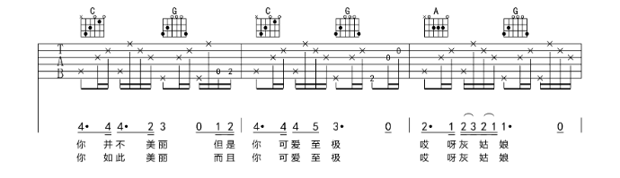 《灰姑娘吉他谱》_郑钧_G调_吉他图片谱3张 图2