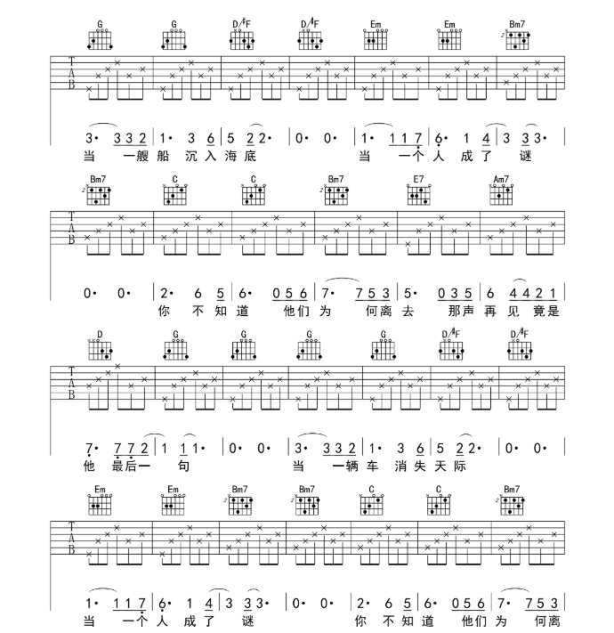 《后会无期吉他谱》_G.E.M.邓紫棋_G调_吉他图片谱6张 图5