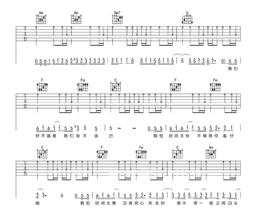 《至少还有你吉他谱》_林忆莲_E调_吉他图片谱6张 图5
