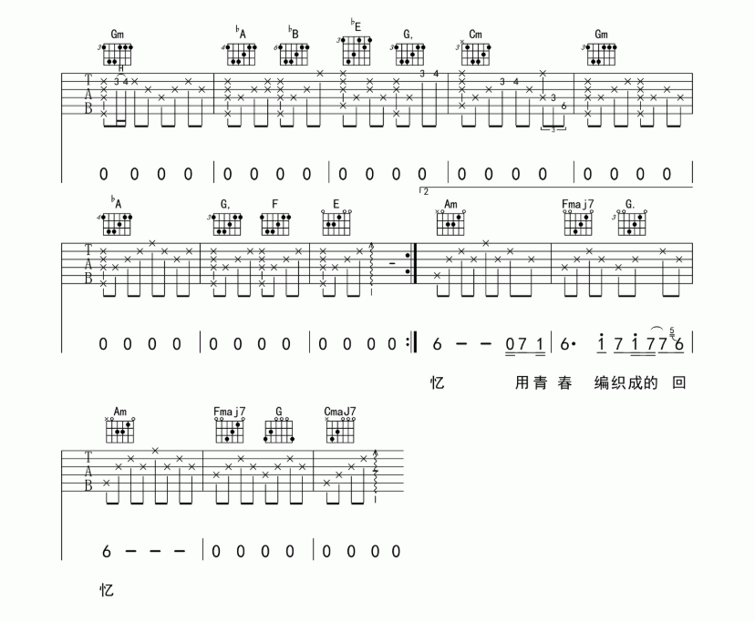 《玫瑰吉他谱》_贰佰_吉他图片谱5张 图5