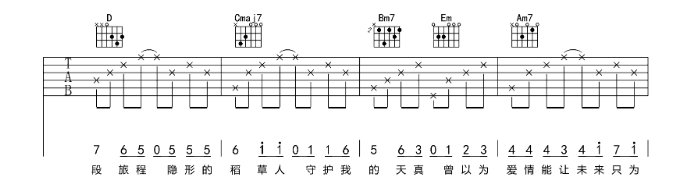 《愿得一人心吉他谱》_李行亮_吉他图片谱7张 图3