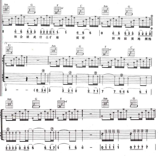 《电台情歌吉他谱》_邓超_E调_吉他图片谱4张 图3