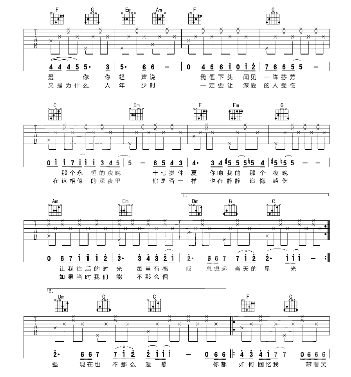 《后来吉他谱》_刘若英_E调_吉他图片谱6张 图3