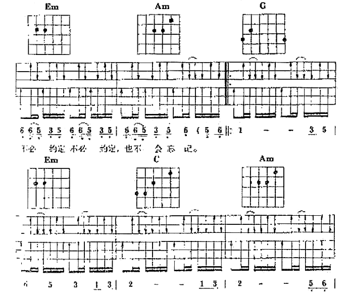 《宝贝对不起吉他谱》_草蜢_吉他图片谱6张 图2