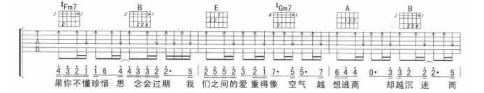 《爱如空气吉他谱》_孙俪_E调_吉他图片谱2张 图2