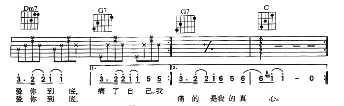 《绝口不提爱你吉他谱》_郑中基_C调_吉他图片谱3张 图3