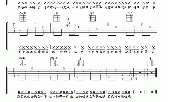 《七号公园吉他谱》_许嵩_G调_吉他图片谱4张 图4