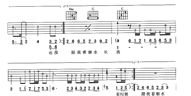 《红豆吉他谱》_王菲_吉他图片谱3张 图3