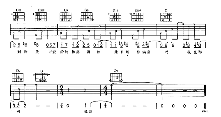 《人质吉他谱》_张惠妹_G调_吉他图片谱5张 图4
