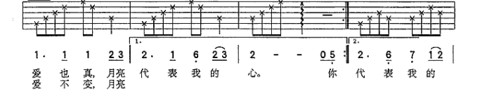 《月亮代表我的心吉他谱》_齐秦_G调_吉他图片谱4张 图2