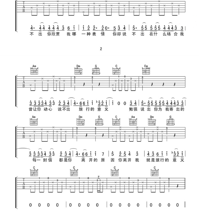 《旅行的意义吉他谱》_陈绮贞_D调_吉他图片谱4张 图4