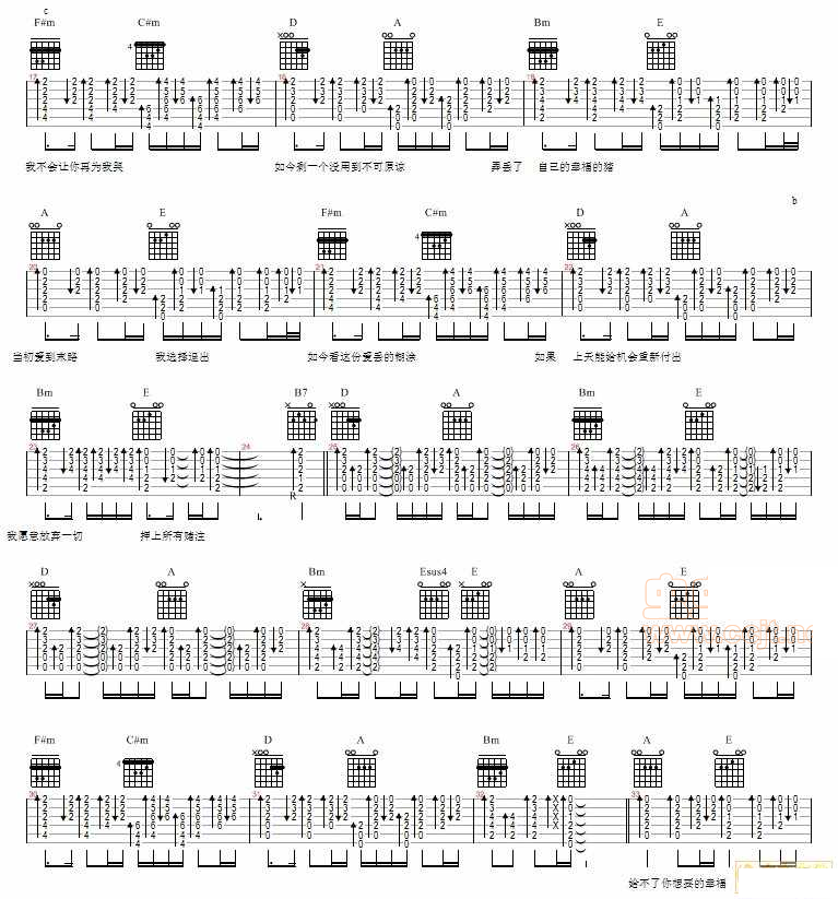 《丢了幸福的猪吉他谱》_姜玉阳_A调_吉他图片谱3张 图2