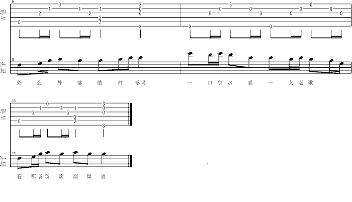 《归园田居吉他谱》_羽泉_独奏_吉他图片谱2张 图2