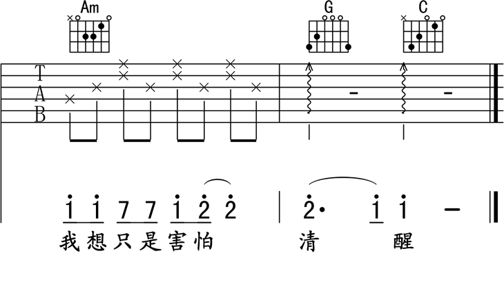 《她说吉他谱》_林俊杰_C调_吉他图片谱3张 图3