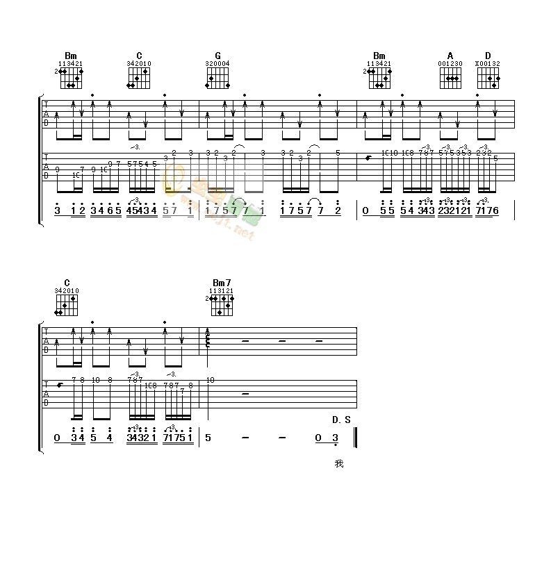 《做你的爱人吉他谱》_饶天亮__图片谱标准版_B调_吉他图片谱4张 图4