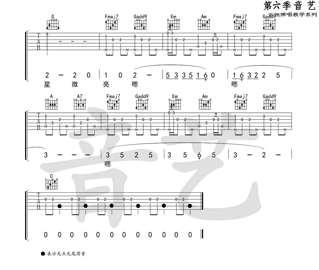 《船子吉他谱》_陈鸿宇__C调六线谱完整版_C调_吉他图片谱3张 图3