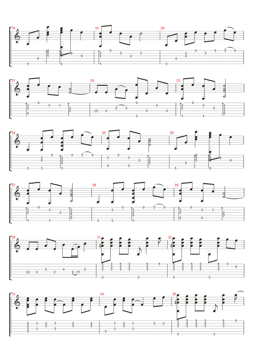 《Merry Christmas Mr.Lawrance吉他谱》_MERRY_押尾桑_图片谱标准版_吉他图片谱6张 图2