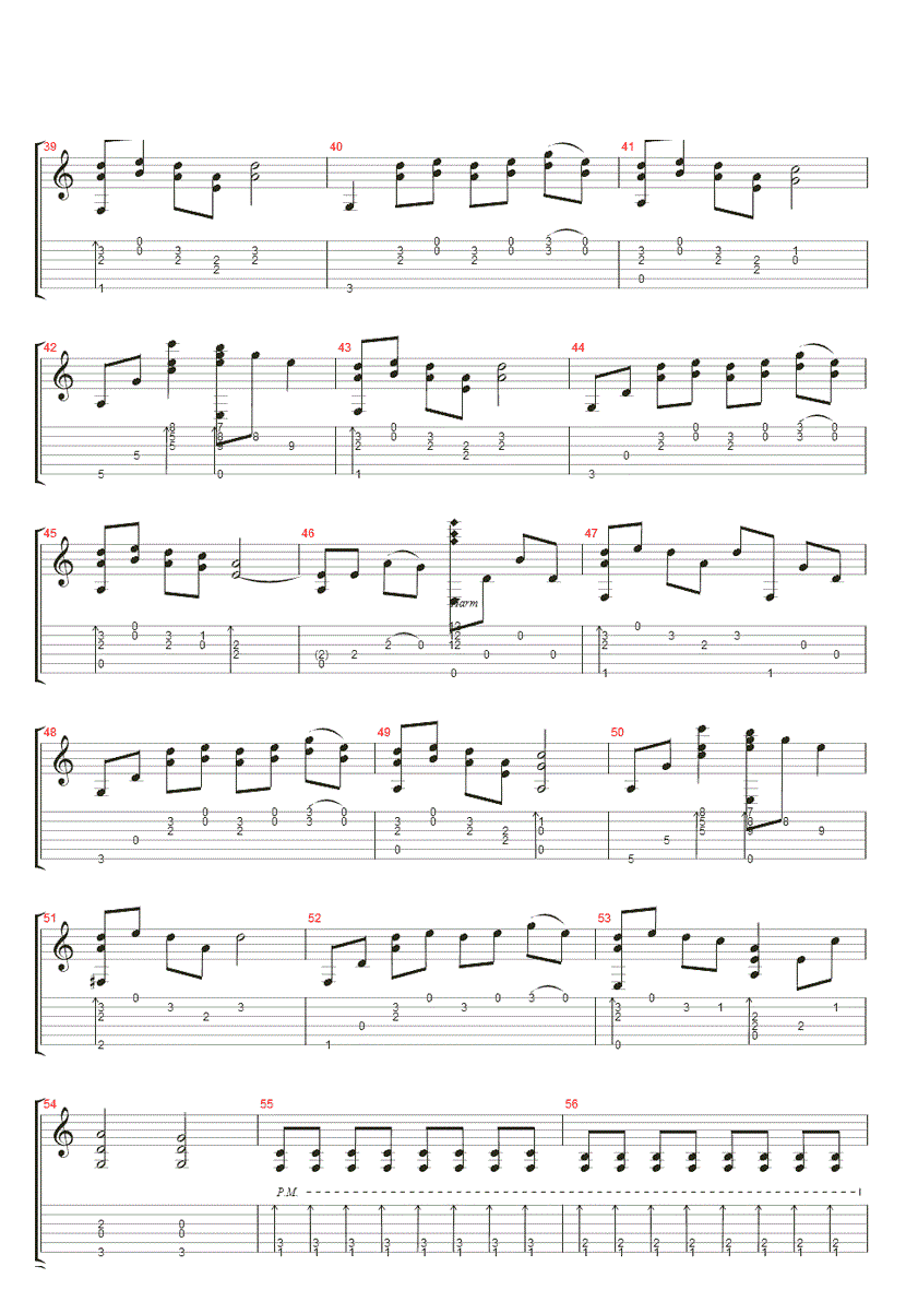 《Merry Christmas Mr.Lawrance吉他谱》_MERRY_押尾桑_图片谱标准版_吉他图片谱6张 图3